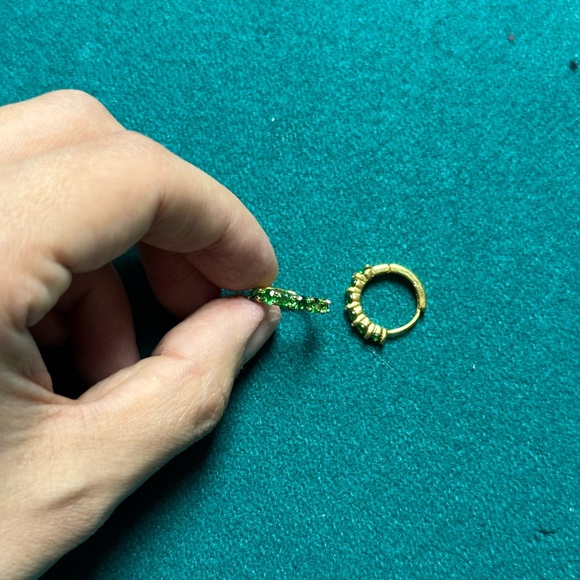 Nadri Crystal Huggie Hoop Earrings - Picture 2 of 4